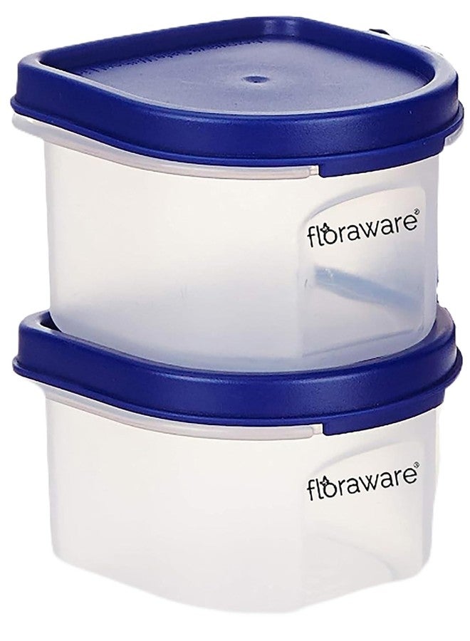 Floraware Modular Plastic Storage Containers | Airtight Jars with Lids | Stackable Design for Grains, Spices, Snacks & More | Transparent & Space-Saving (Blue, Small) - Image 1